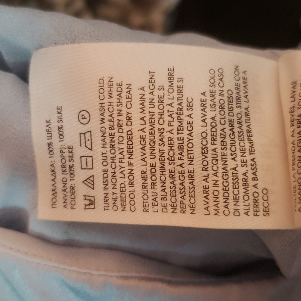 Club Monaco Mulberry Silk Light Baby Blue Camisole Cropped Flounce Tank Top 6 - Picture 12 of 15
